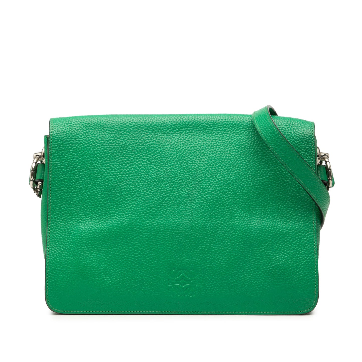 LOEWE Pebbled Calfskin Anagram Flap Crossbody