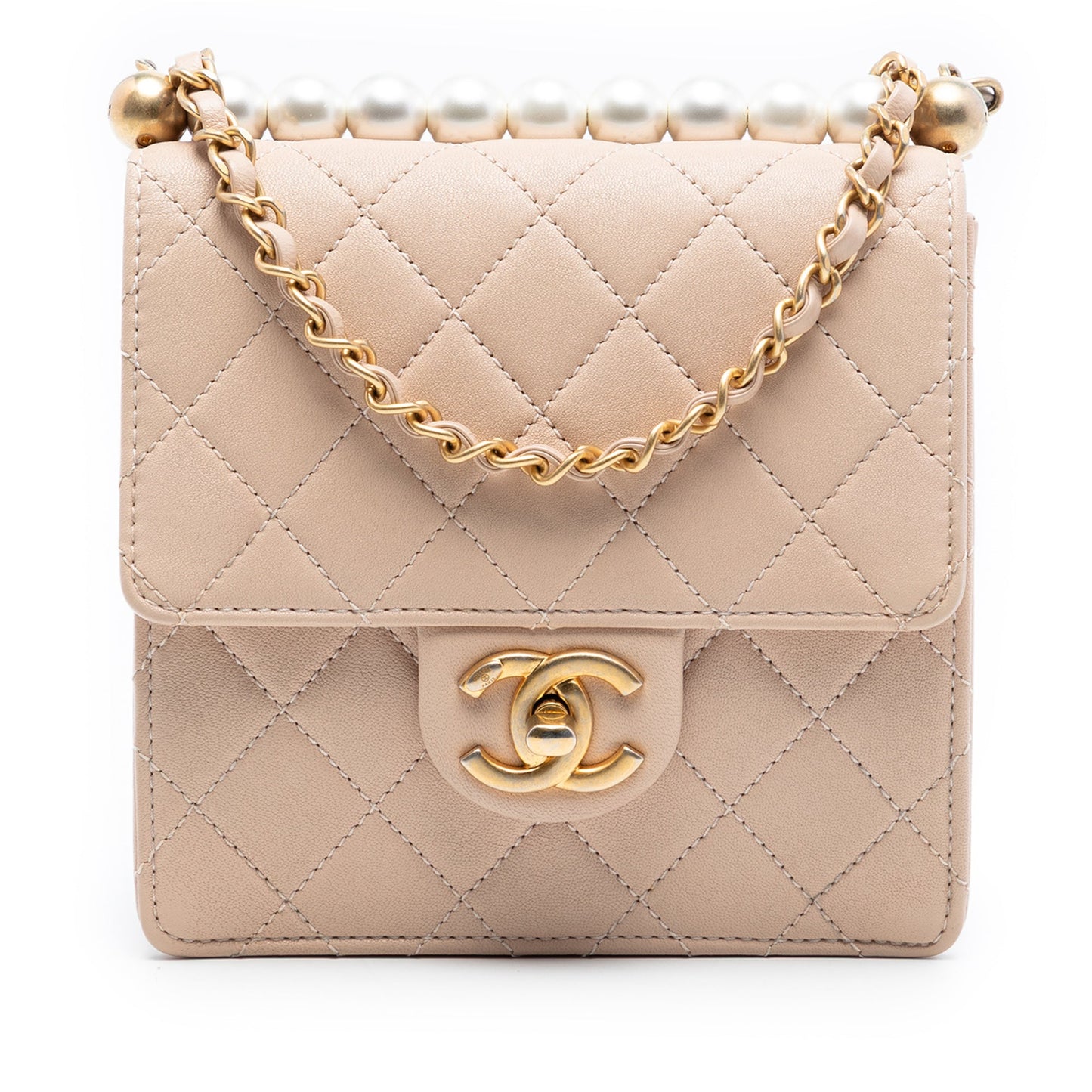Chanel Small Quilted Lambskin Chic Pearls Flap