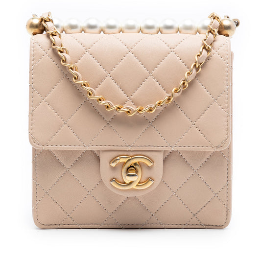 Chanel Small Quilted Lambskin Chic Pearls Flap