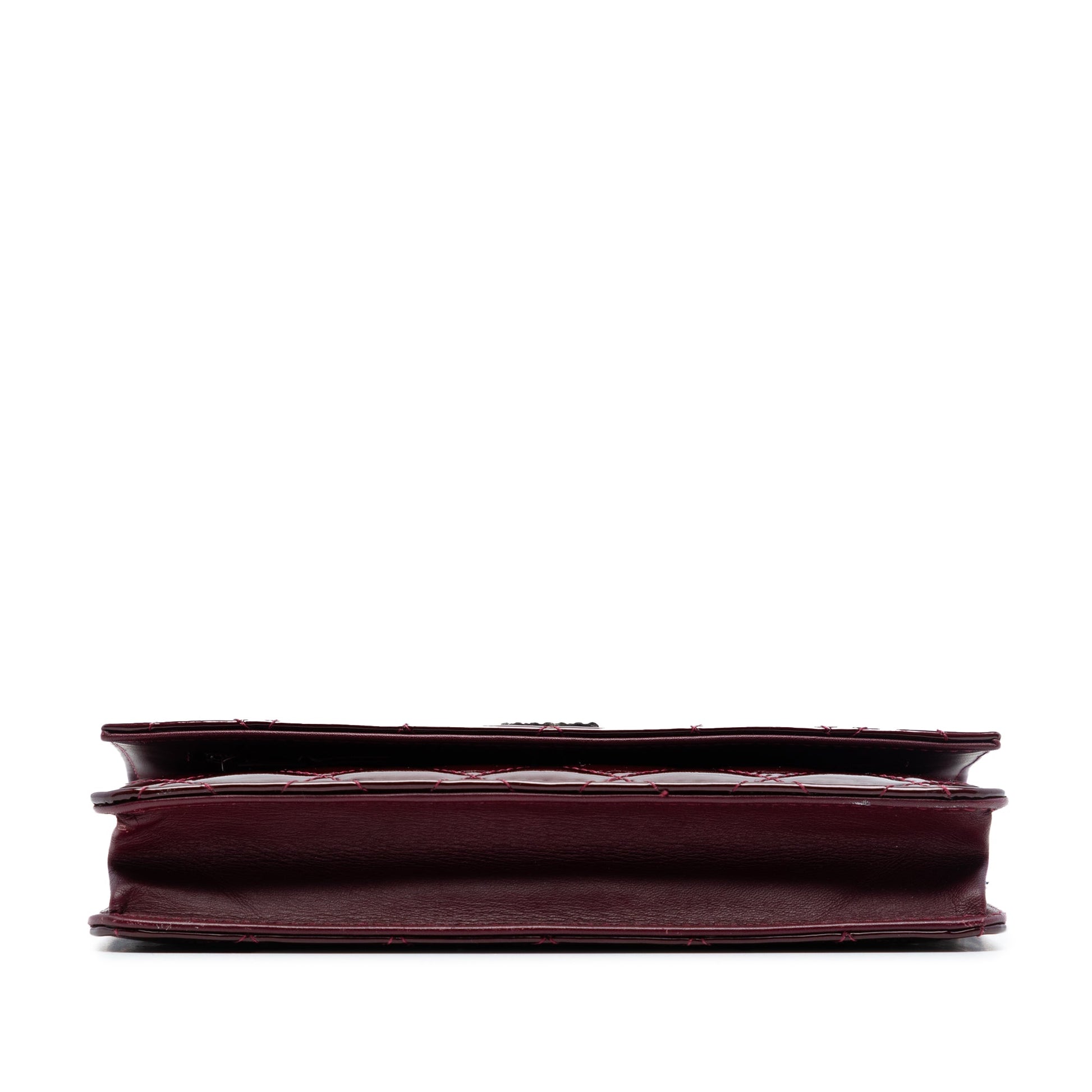 Chanel CC Quilted Patent Brilliant Wallet On Chain