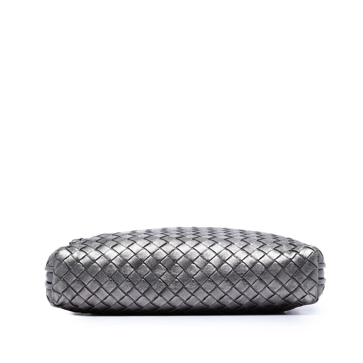 Bottega Veneta Metallic Nappa Intrecciato Nodini Crossbody