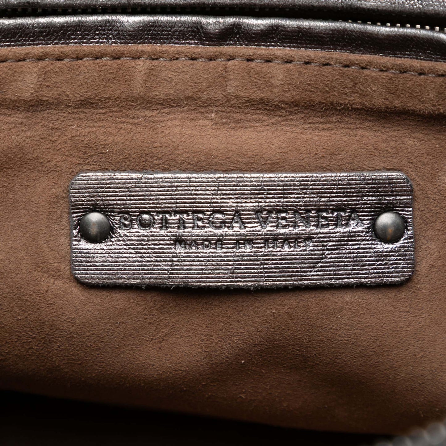 Bottega Veneta Metallic Nappa Intrecciato Nodini Crossbody