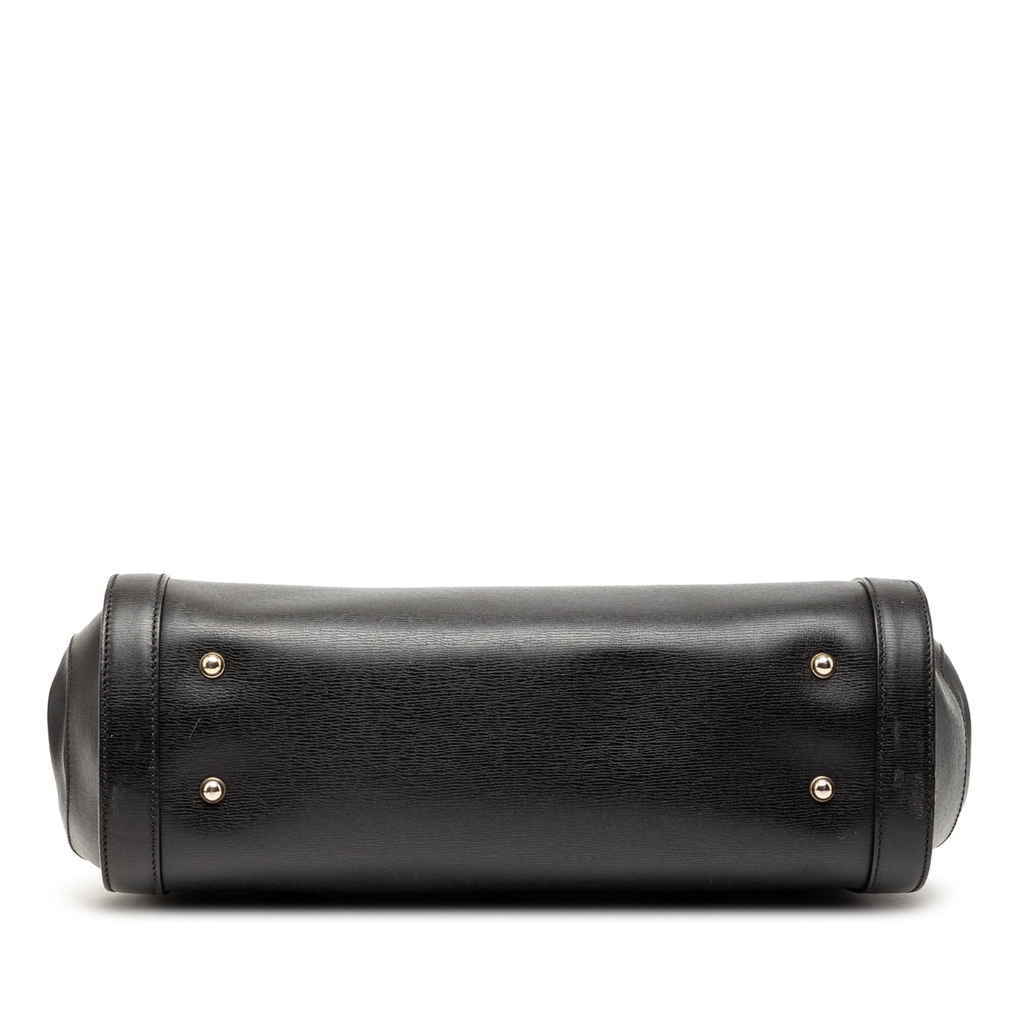 Gucci Large Leather Bamboo Bullet Tote