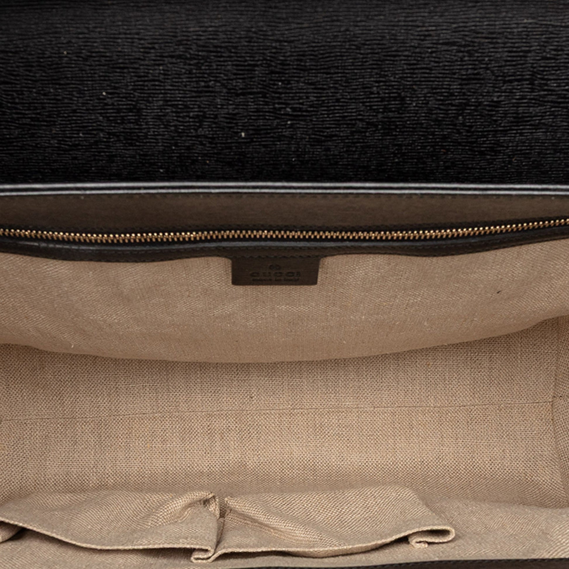 Gucci Large Leather Bamboo Bullet Tote
