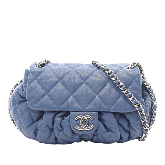 Chanel CC Chain Around Timeless Flap — Blue