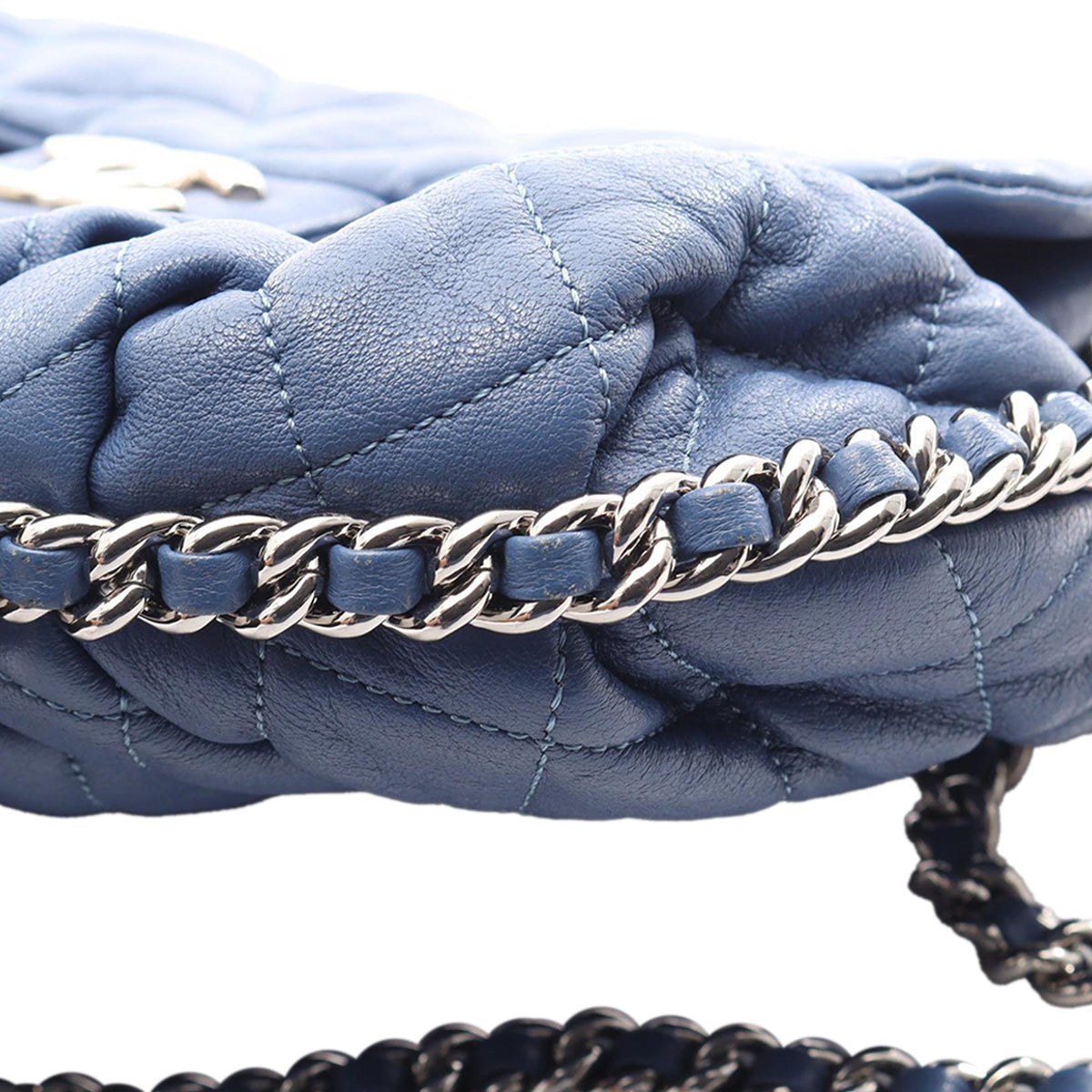 Chanel CC Chain Around Timeless Flap — Blue