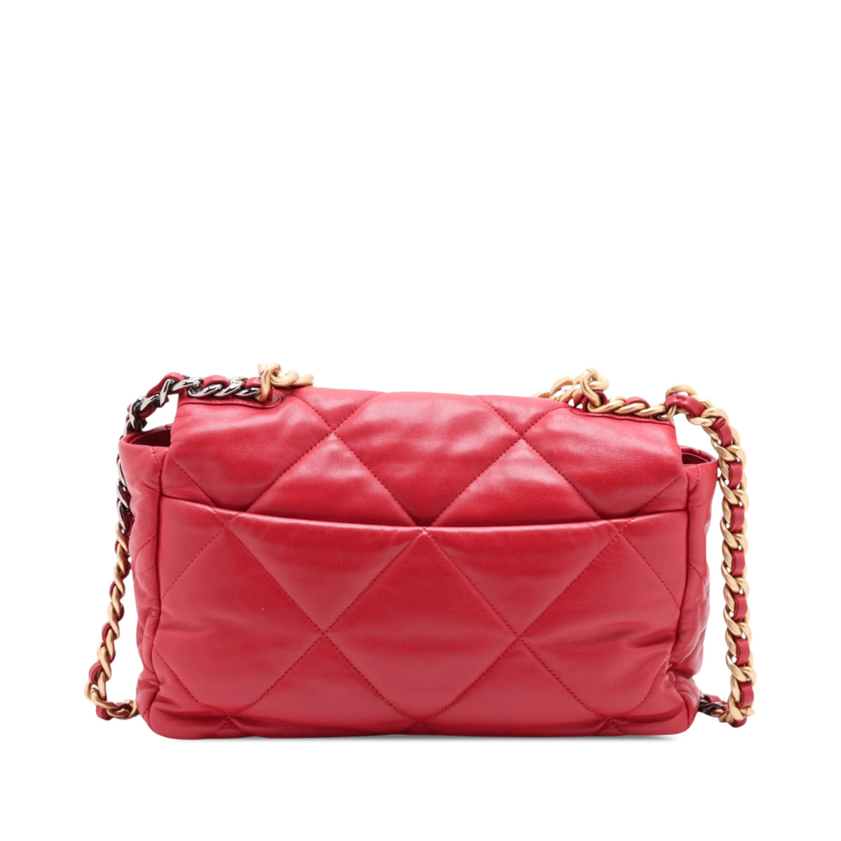 Chanel Large Lambskin 19 Flap — Red