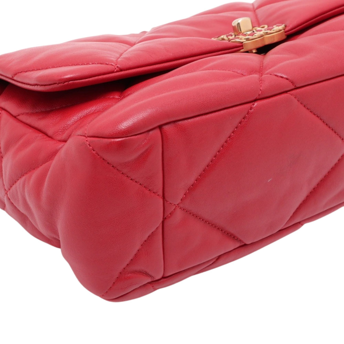 Chanel Large Lambskin 19 Flap — Red