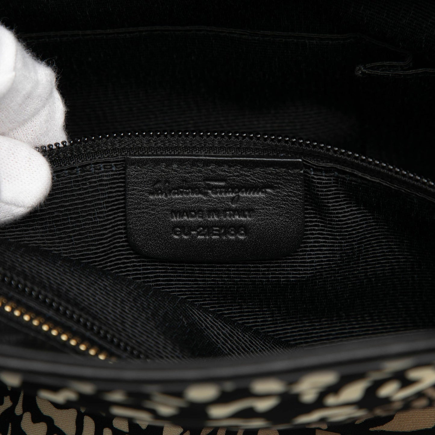 Ferragamo Nylon Leopard Print Gancini Tote