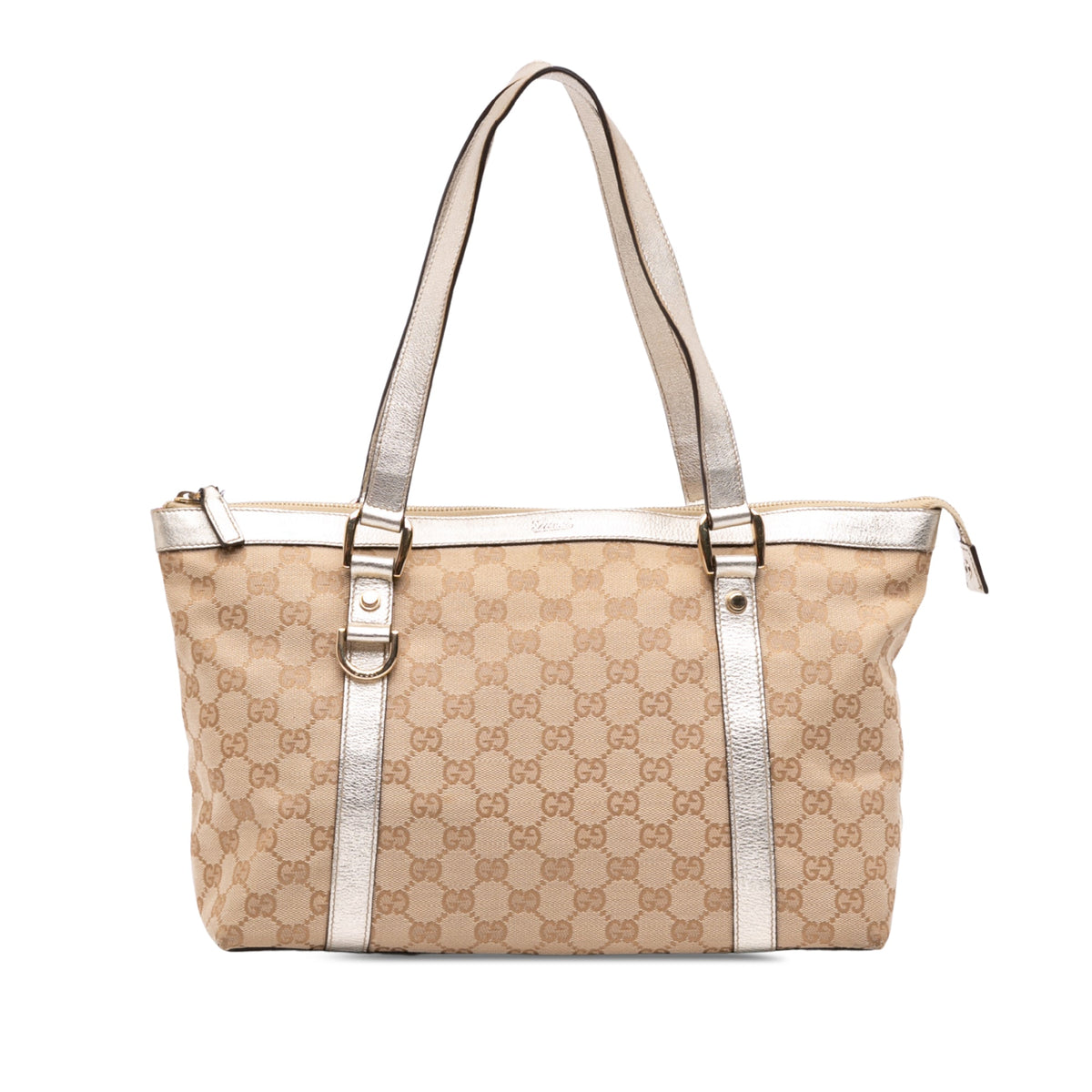 Gucci GG Canvas Abbey D Ring Tote — Beige
