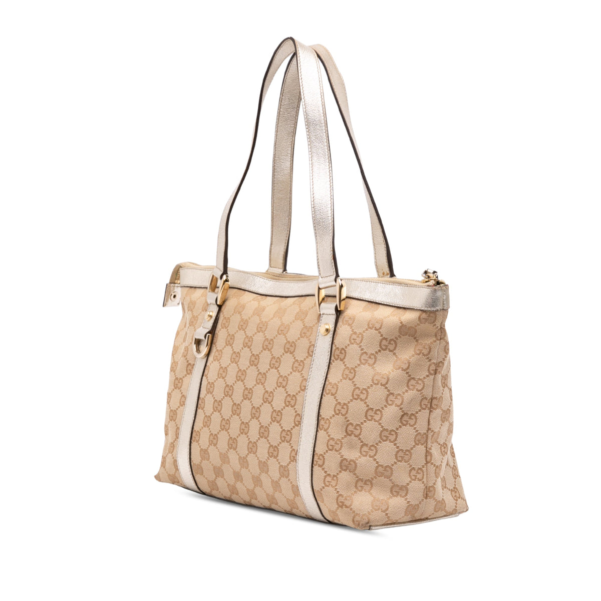 Gucci GG Canvas Abbey D Ring Tote — Beige