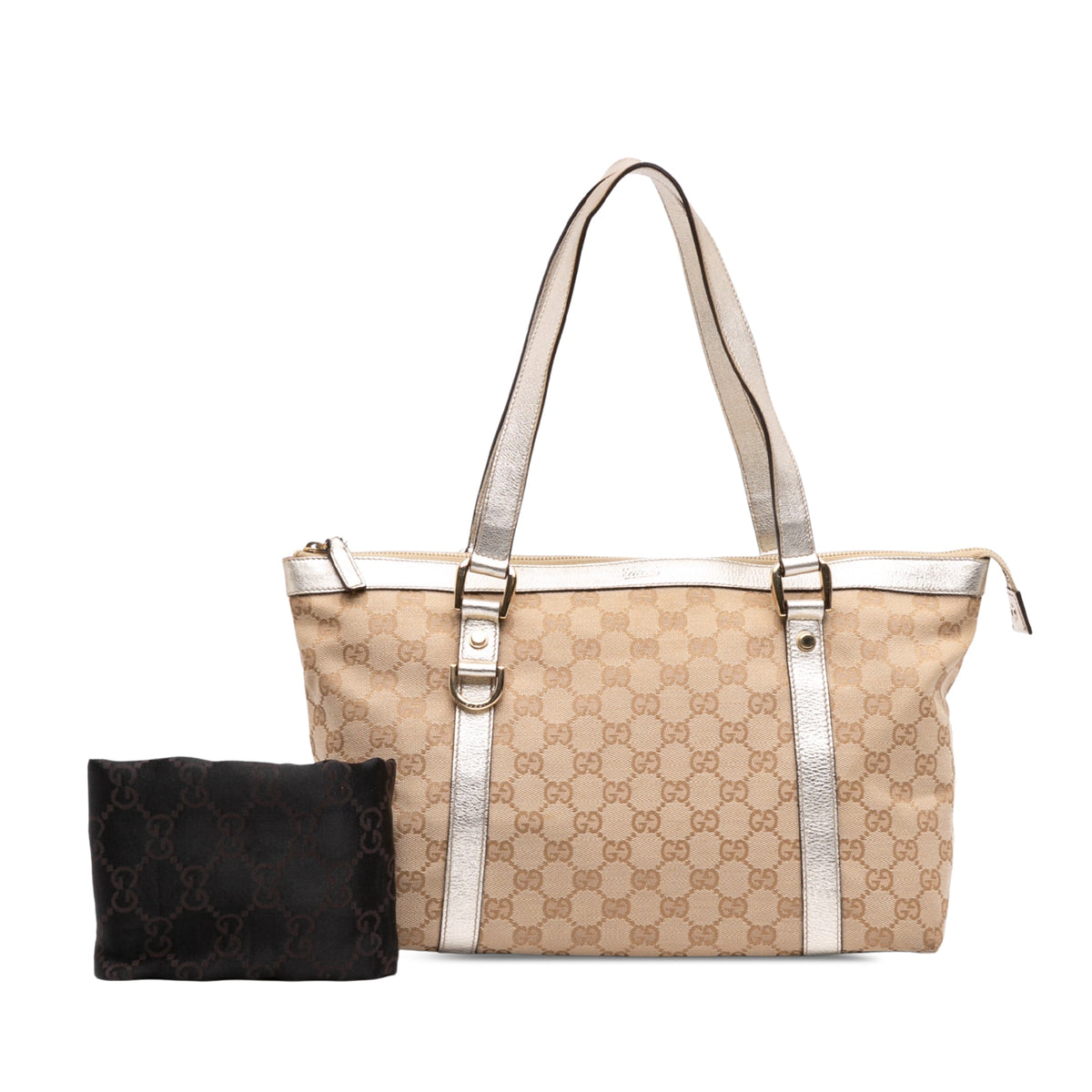 Gucci GG Canvas Abbey D Ring Tote — Beige