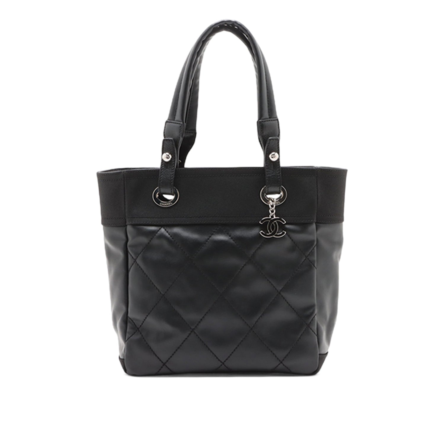Chanel Small Quilted Coated Canvas Paris Biarritz Tote