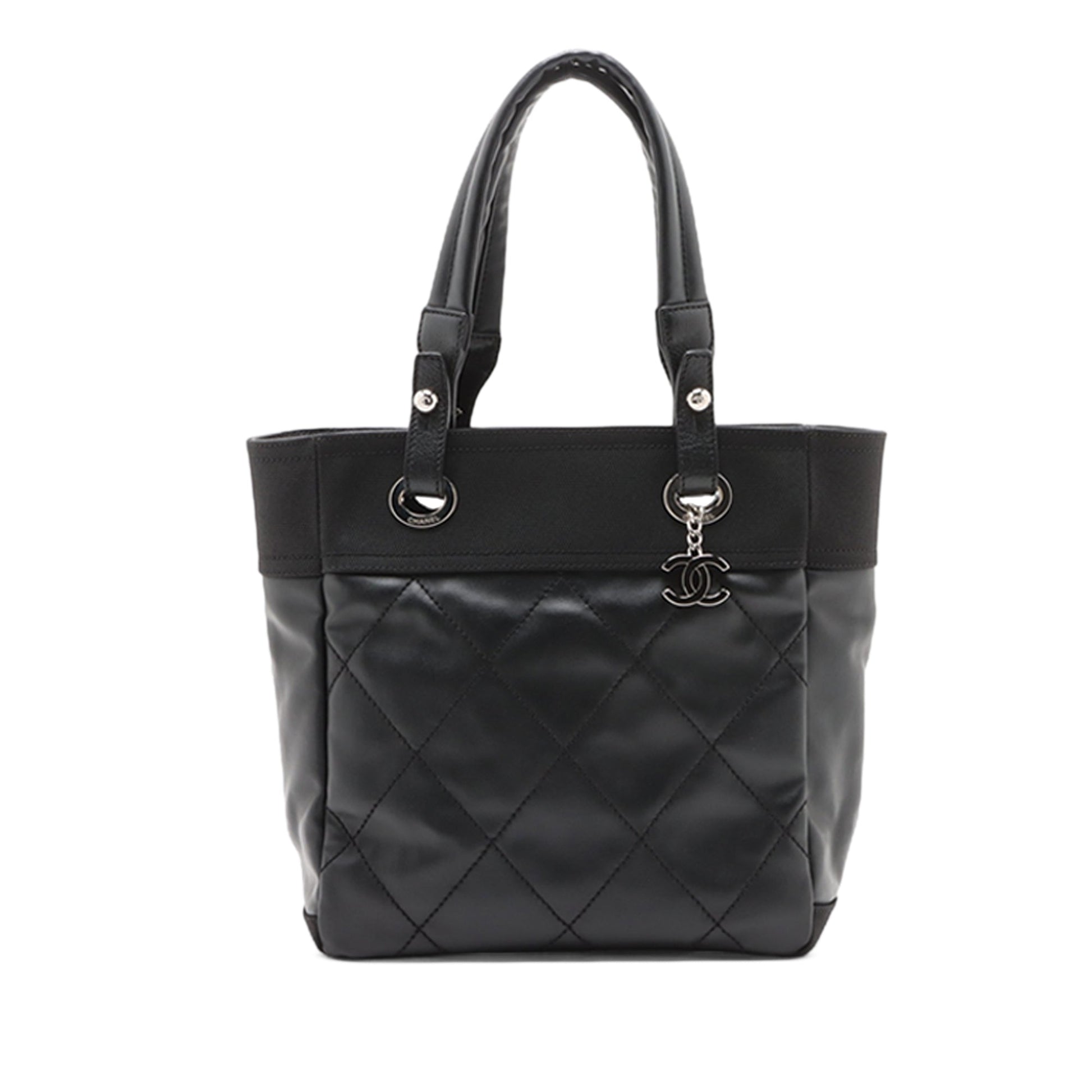 Chanel Small Quilted Coated Canvas Paris Biarritz Tote