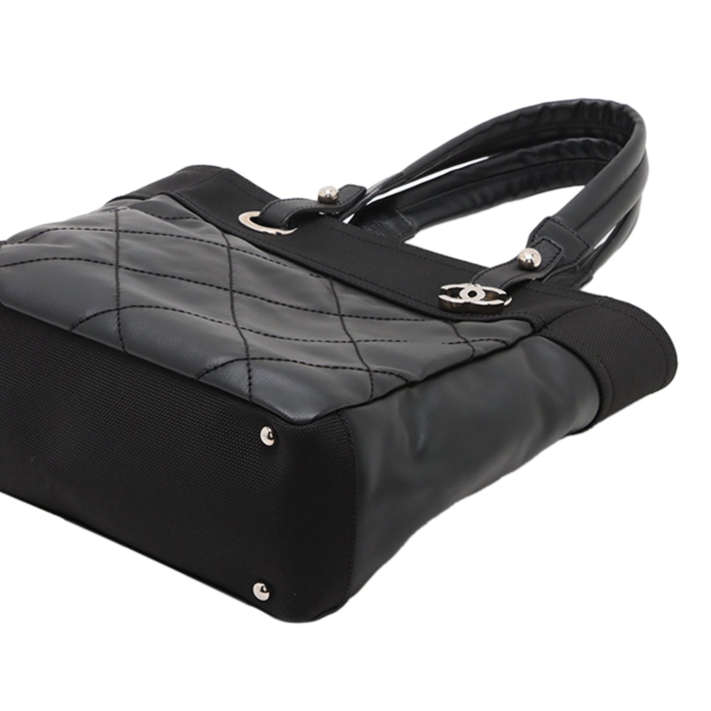 Chanel Small Quilted Coated Canvas Paris Biarritz Tote