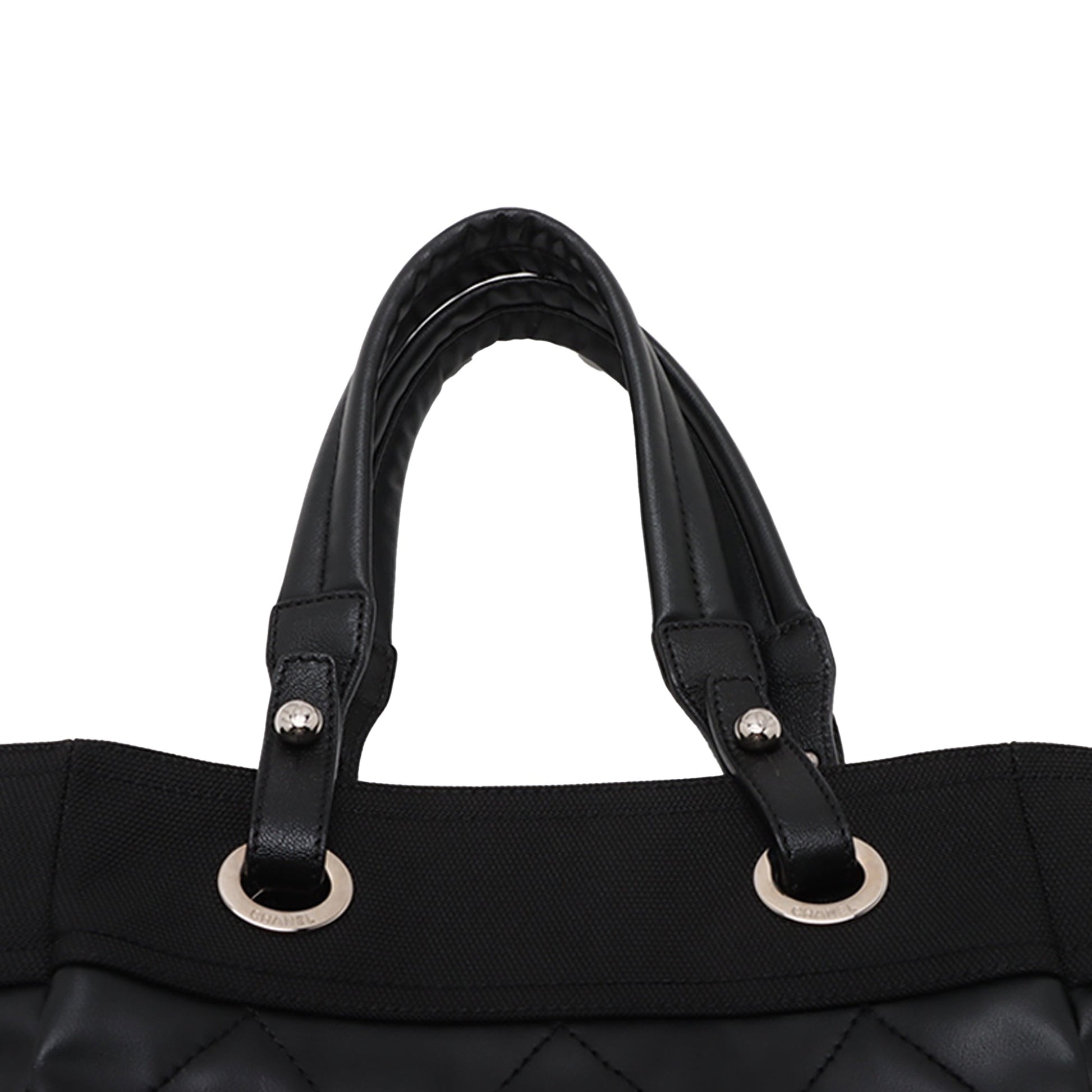 Chanel Small Quilted Coated Canvas Paris Biarritz Tote