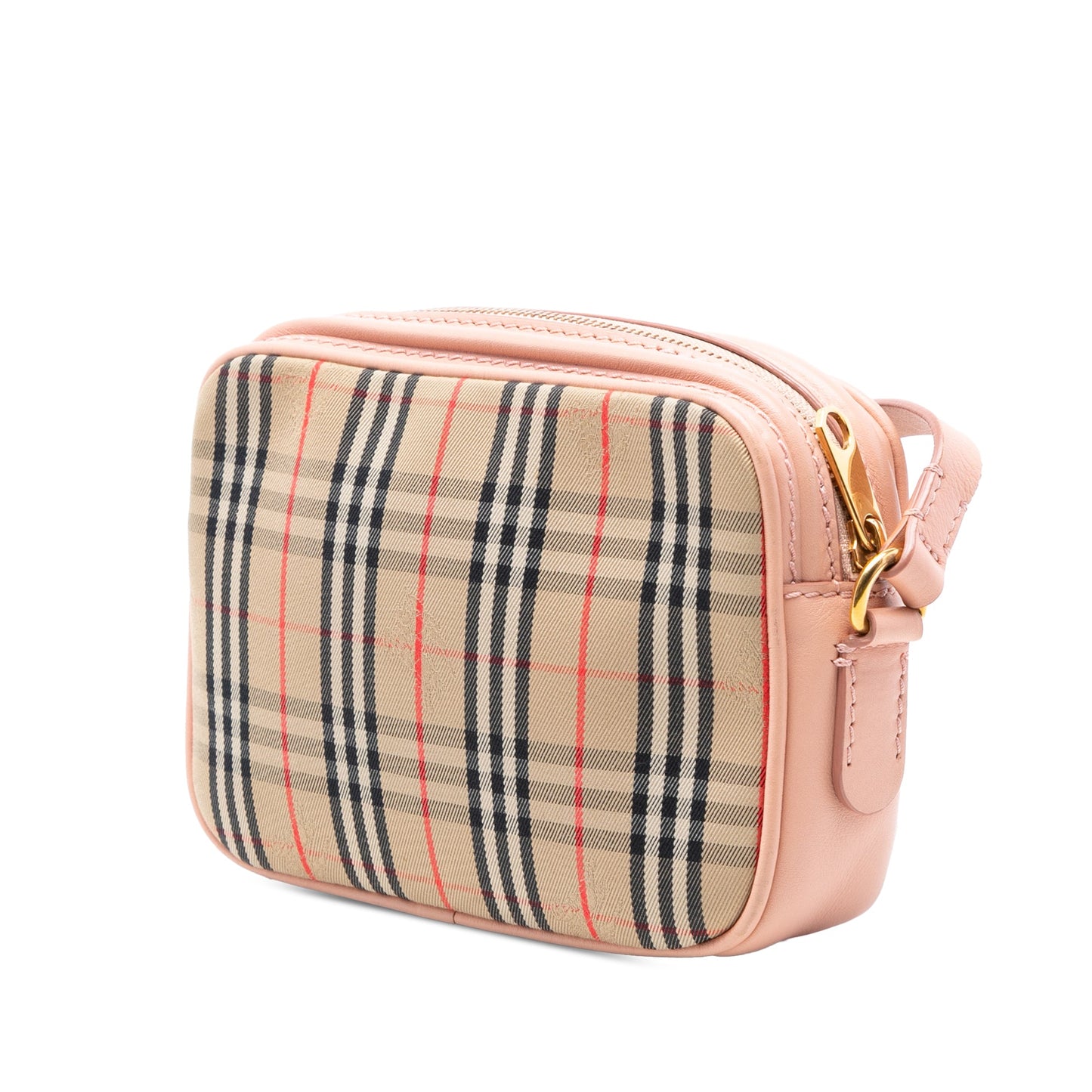 Burberry 1983 Knight Check Canvas and Calfskin Link Camera Bag