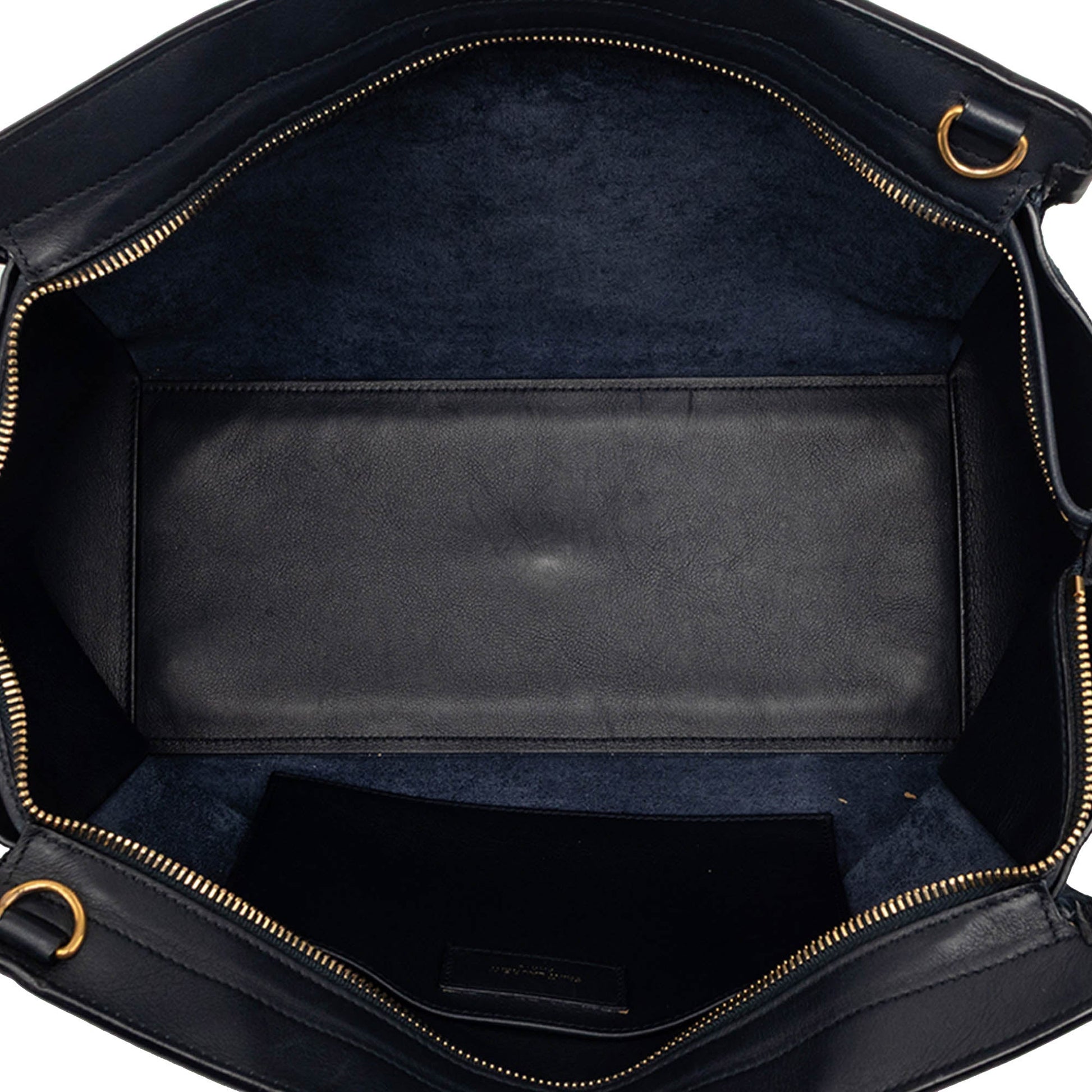 Saint Laurent Small Suede Trimmed Calfskin Downtown Cabas Satchel