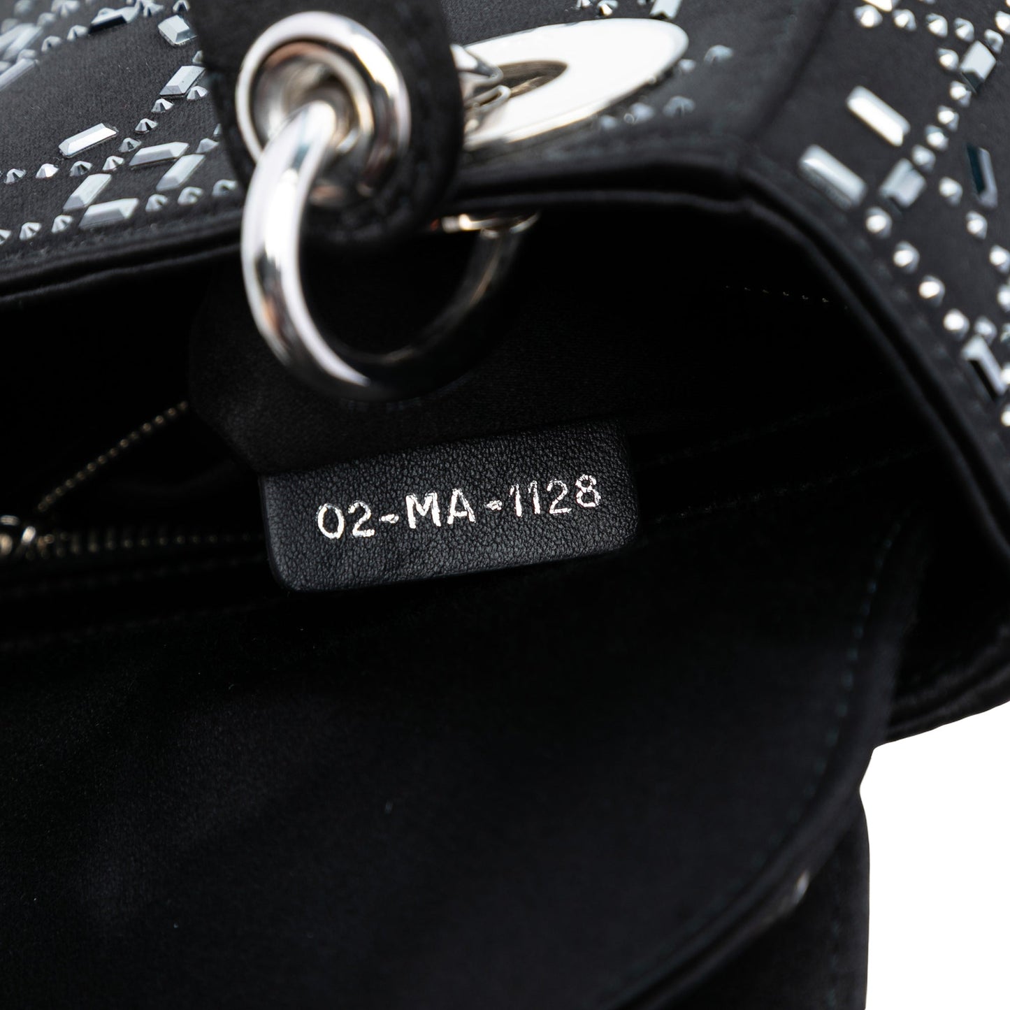 Dior Mini Satin Cannage Strass Crystal Embellished Lady Dior