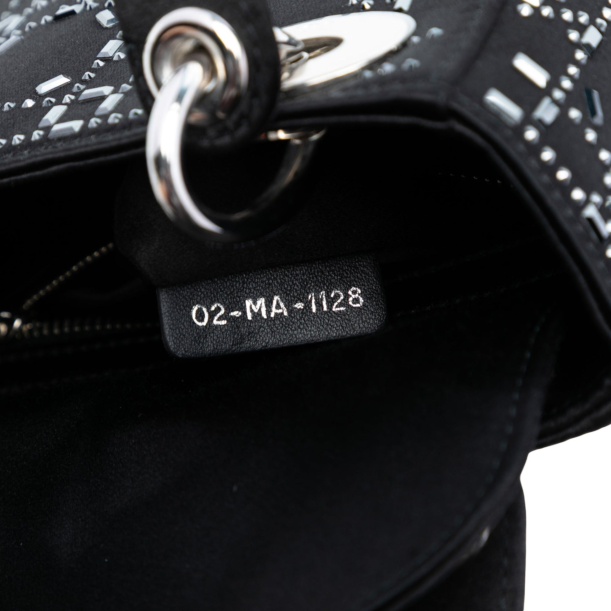 Dior Mini Satin Cannage Strass Crystal Embellished Lady Dior