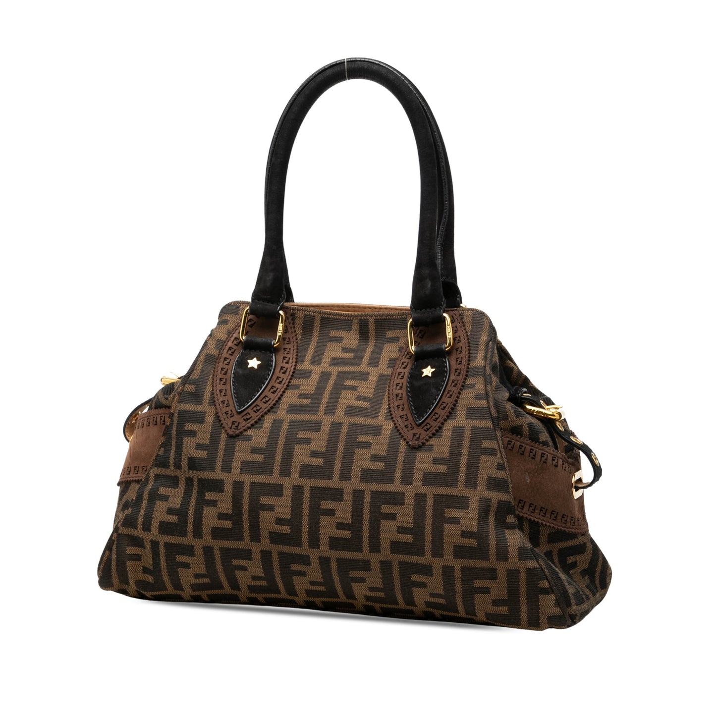 Fendi Zucca Canvas Grommet Etniko Du Jour Tote