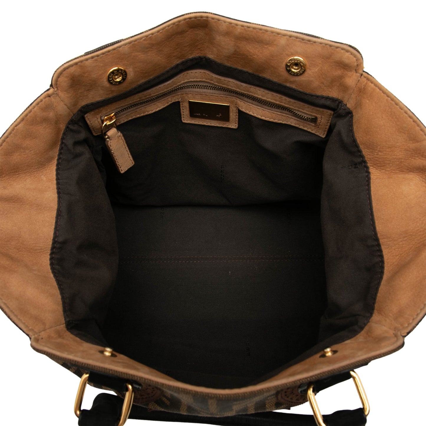 Fendi Zucca Canvas Grommet Etniko Du Jour Tote