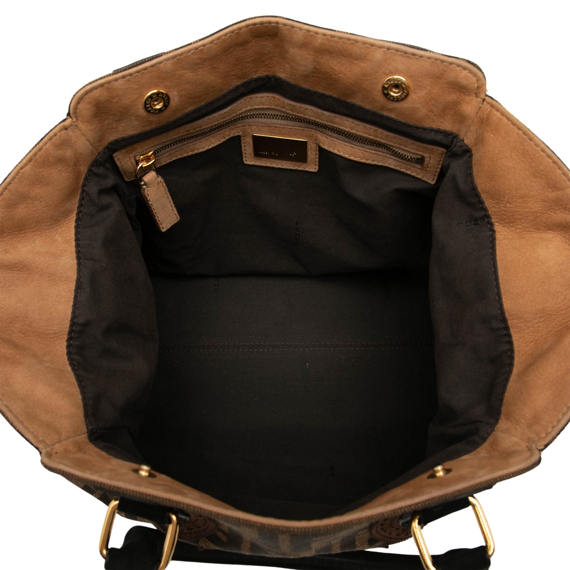 Fendi Zucca Canvas Grommet Etniko Du Jour Tote