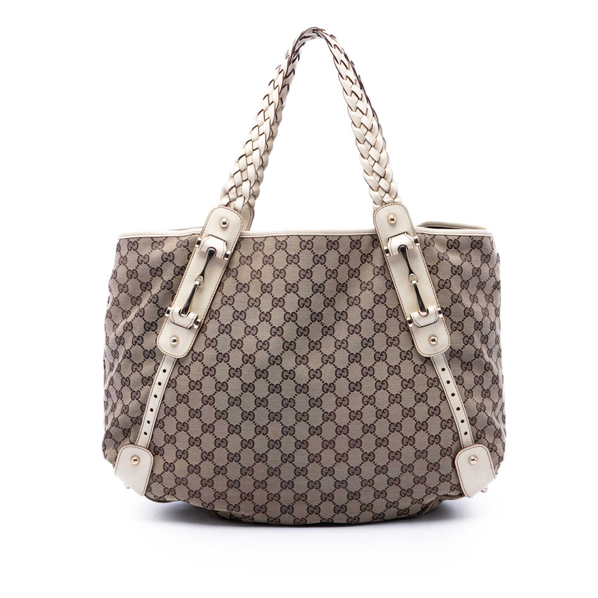 Gucci GG Canvas Horsebit Pelham Shoulder Bag
