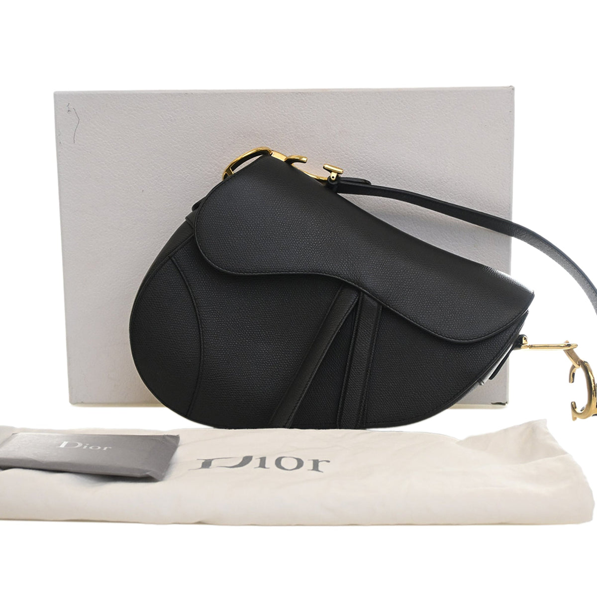Dior Grained Calfskin Saddle Bag