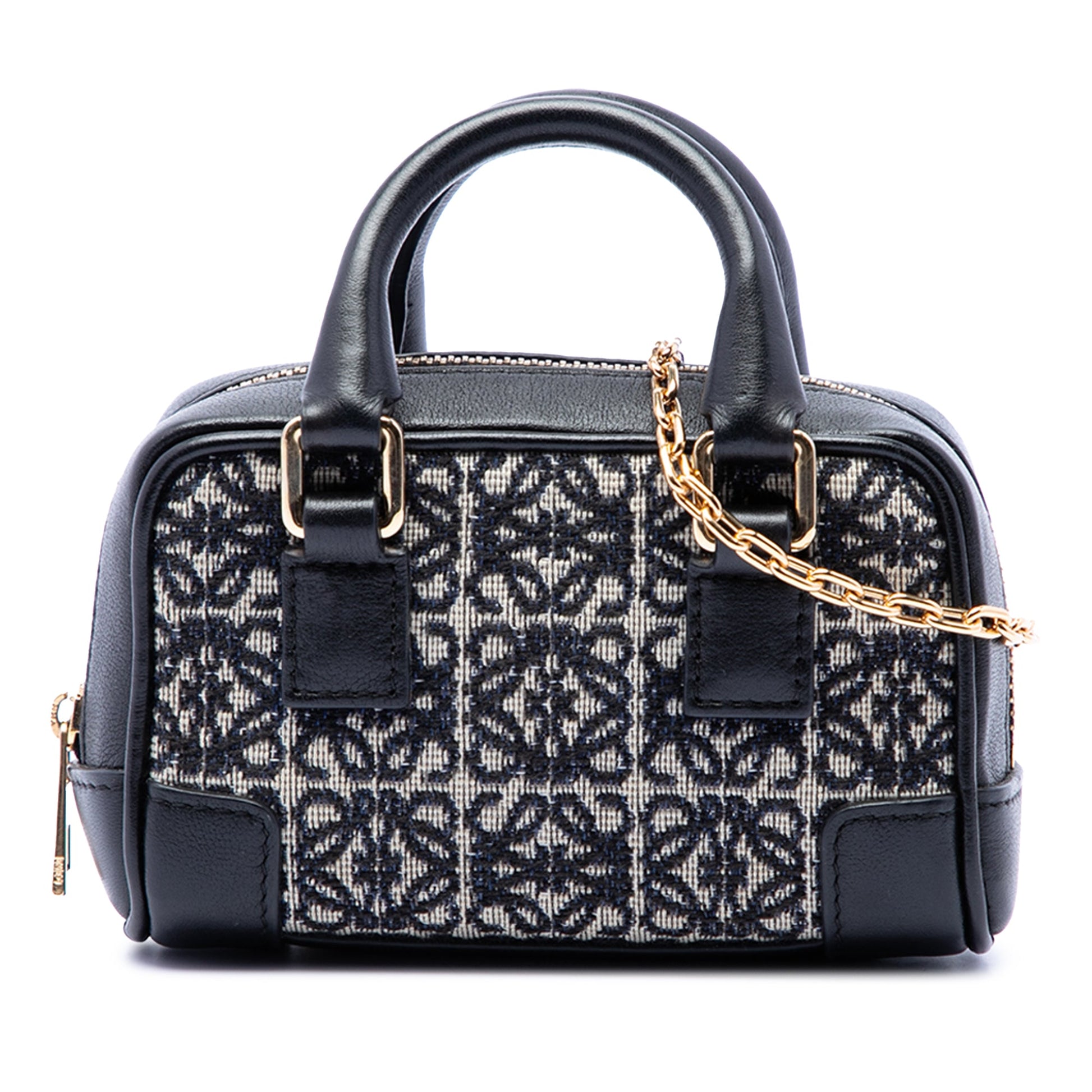LOEWE Nano Anagram Canvas Amazona Satchel