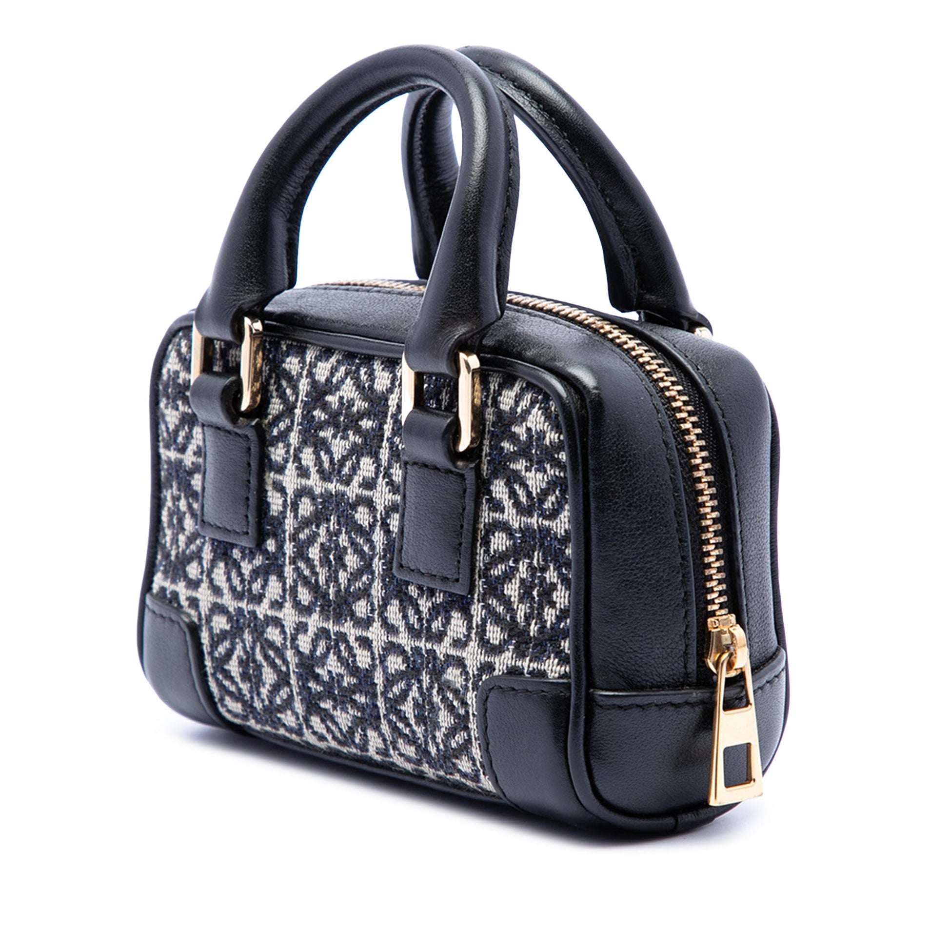 LOEWE Nano Anagram Canvas Amazona Satchel