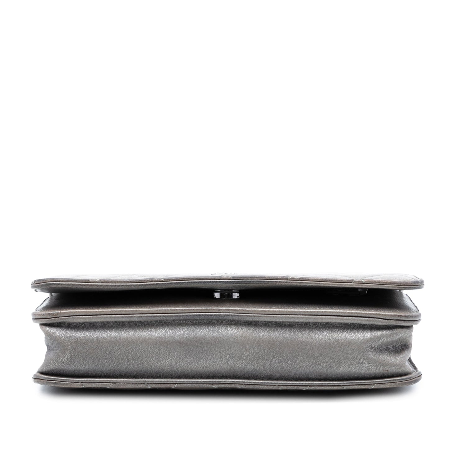 CC Quilted Lambskin Full Flap Wallet on Chain