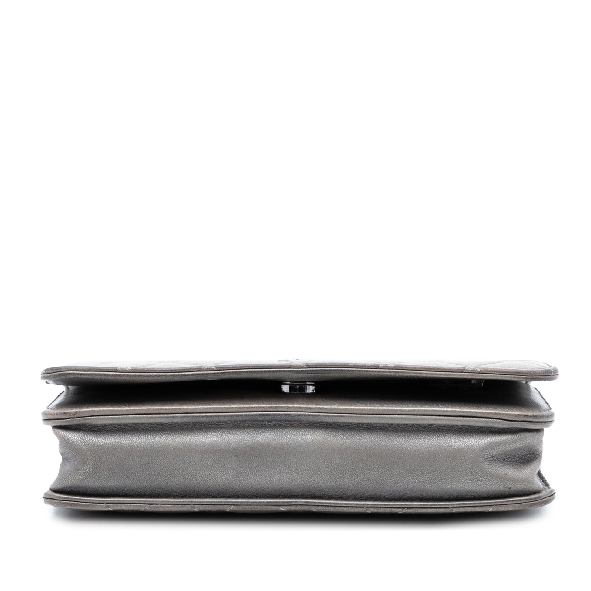 CC Quilted Lambskin Full Flap Wallet on Chain