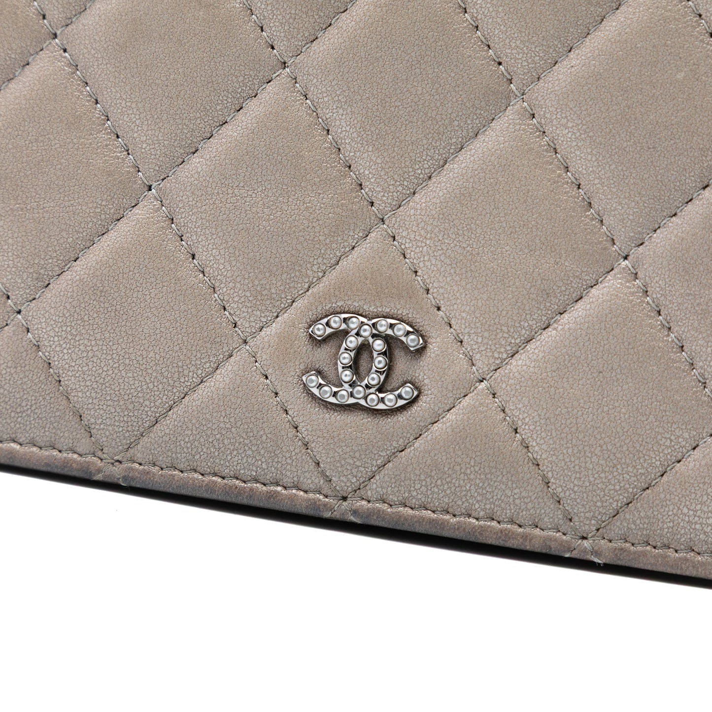 CC Quilted Lambskin Full Flap Wallet on Chain