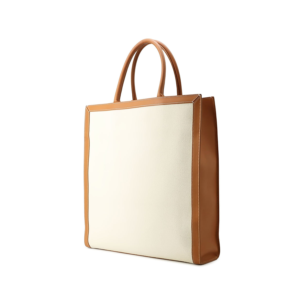Celine Large Canvas Vertical Cabas Tote — Brown