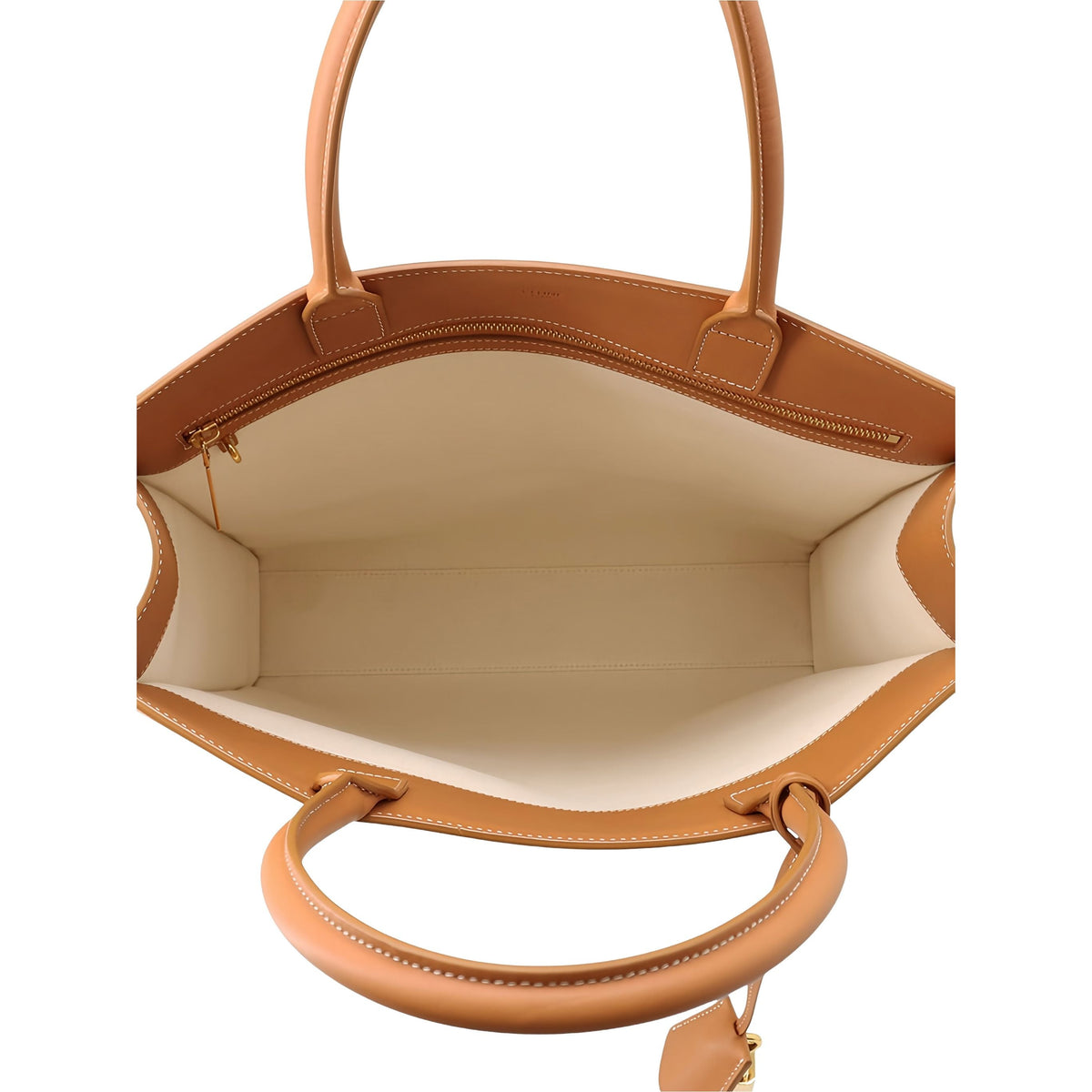 Celine Large Canvas Vertical Cabas Tote — Brown