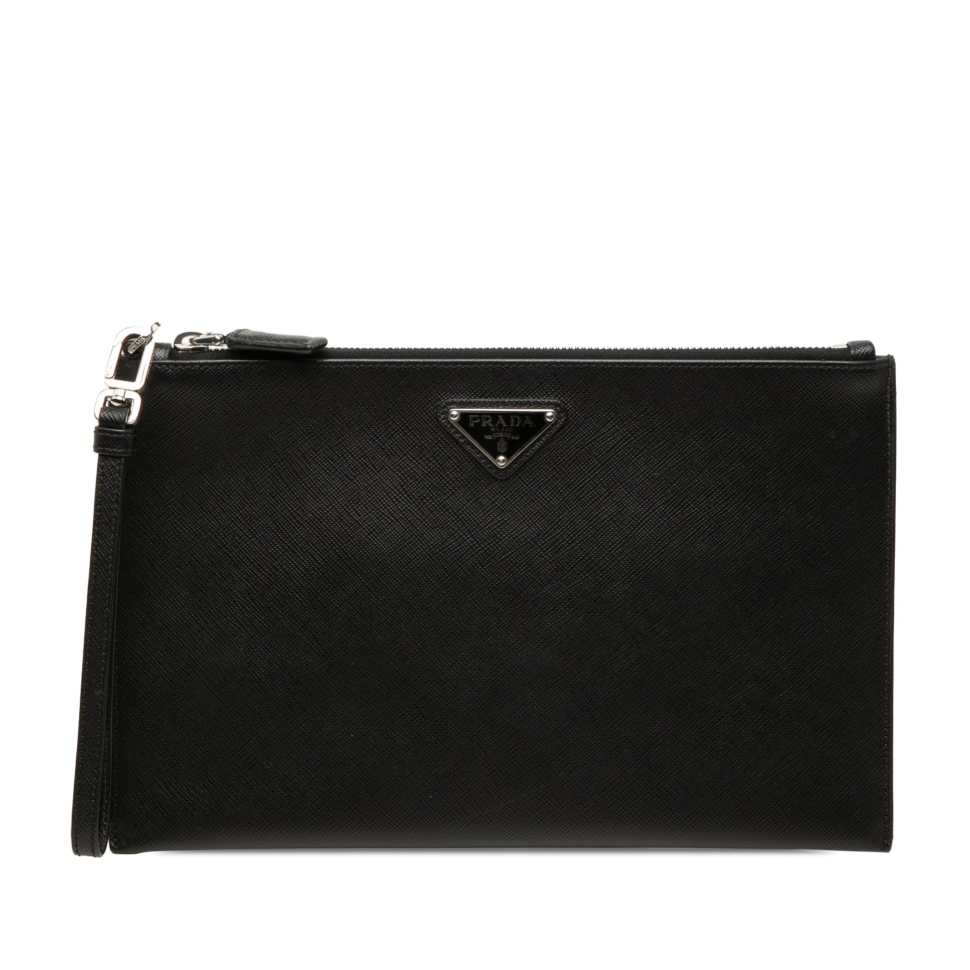 Prada Saffiano Wristlet Clutch