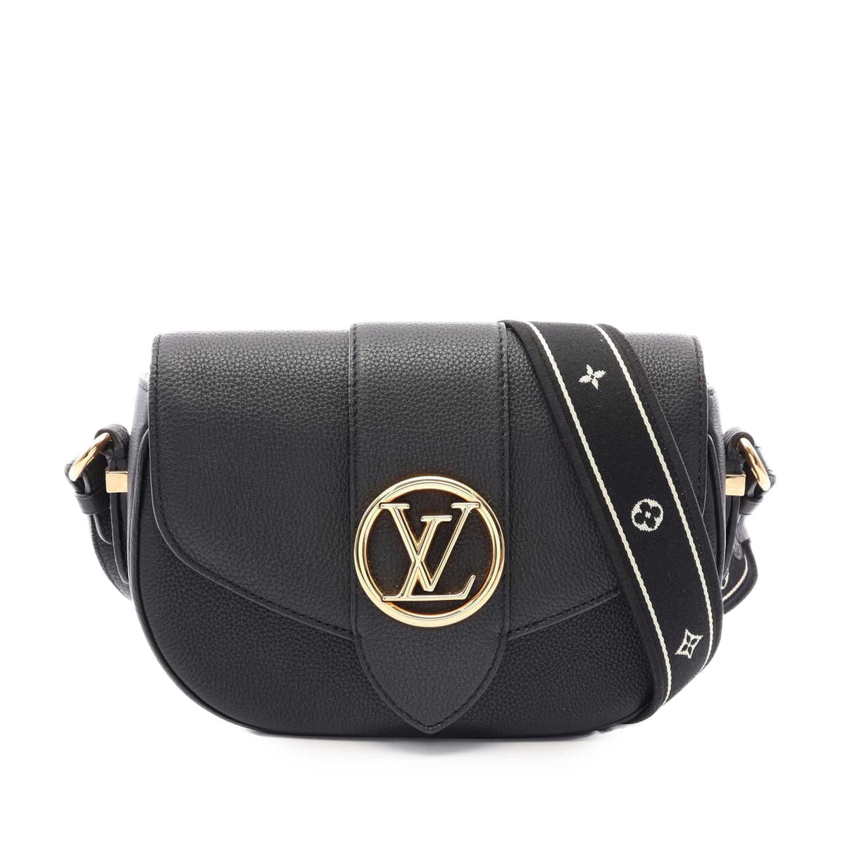 Louis Vuitton Calfskin LV Pont Neuf Soft MM — Black