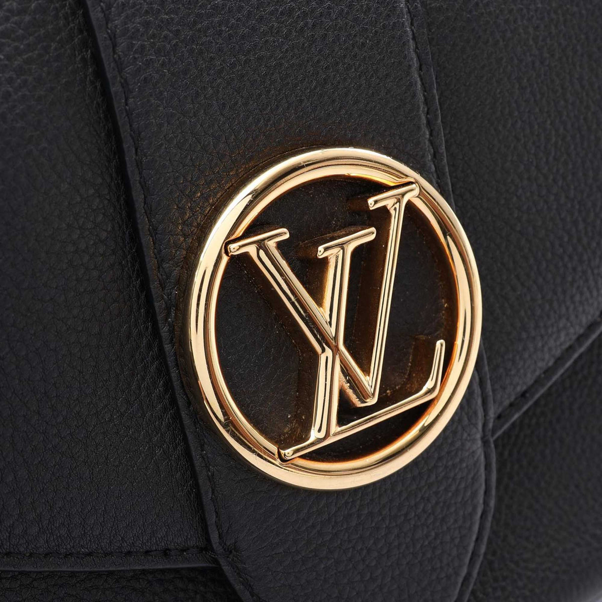 Louis Vuitton Calfskin LV Pont Neuf Soft MM — Black