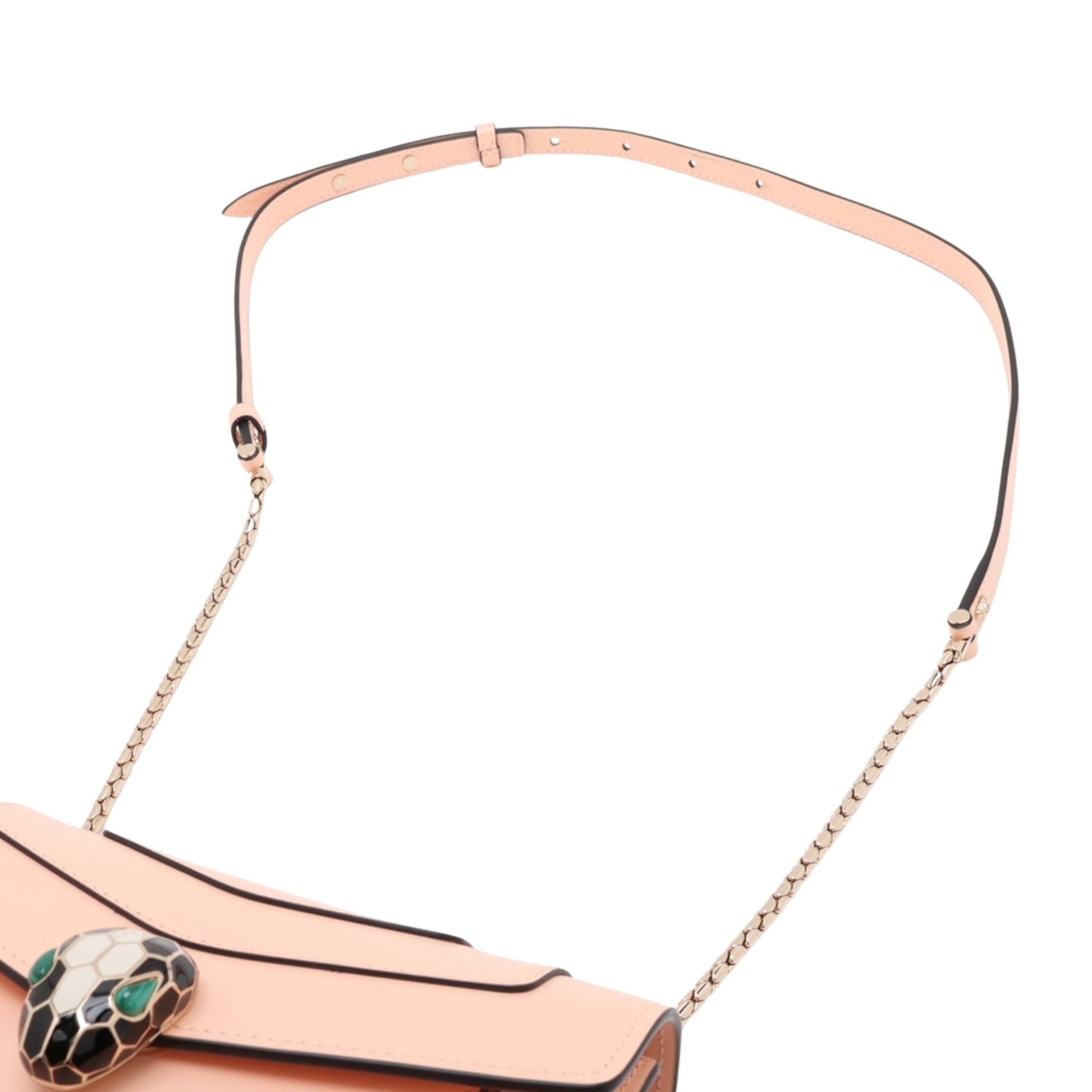 Bvlgari Small Leather Square Serpenti Forever Chain Crossbody