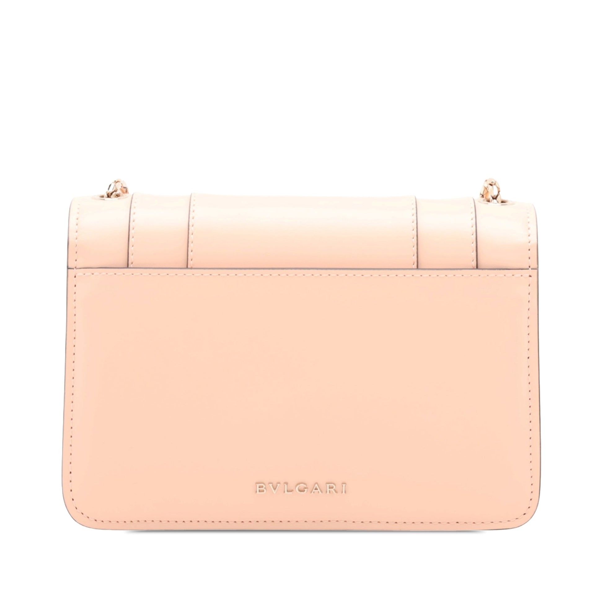 Bvlgari Small Leather Square Serpenti Forever Chain Crossbody