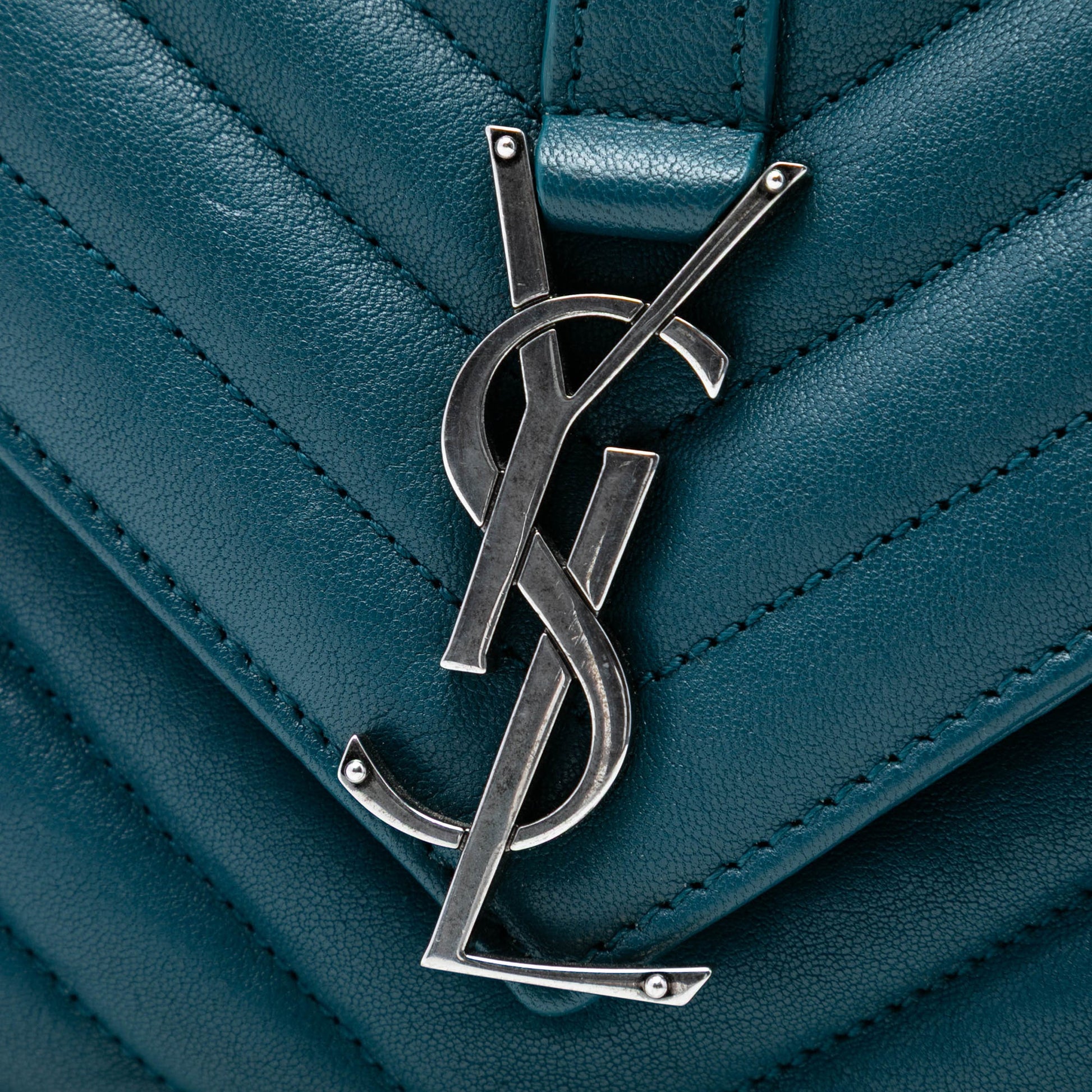 Medium Quilted Chevron Sheepskin College Satchel