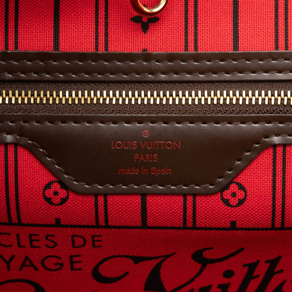 Louis Vuitton Damier Ebene Neverfull MM — Brown