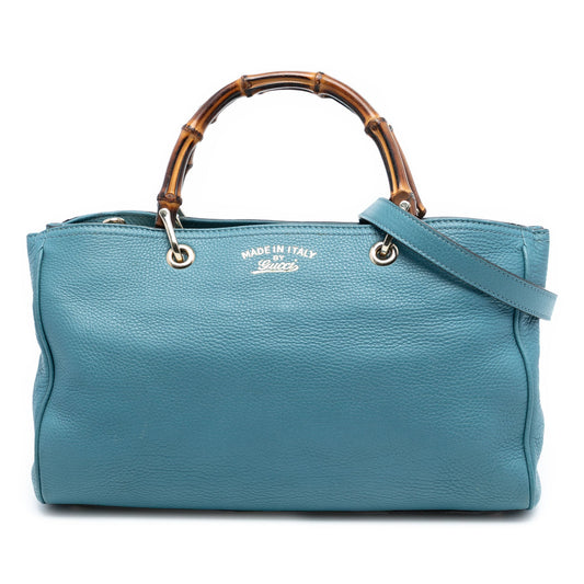 Gucci Medium Calfskin Bamboo Shopper Satchel