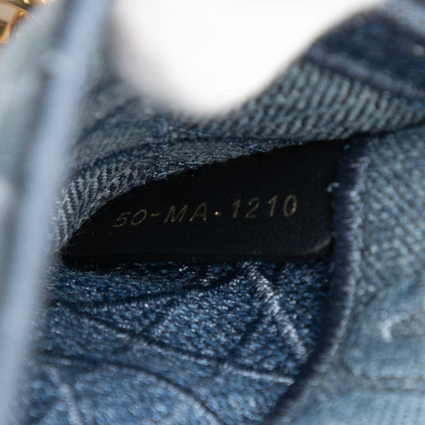 Dior Small Embroidered Denim Cannage Caro Bag