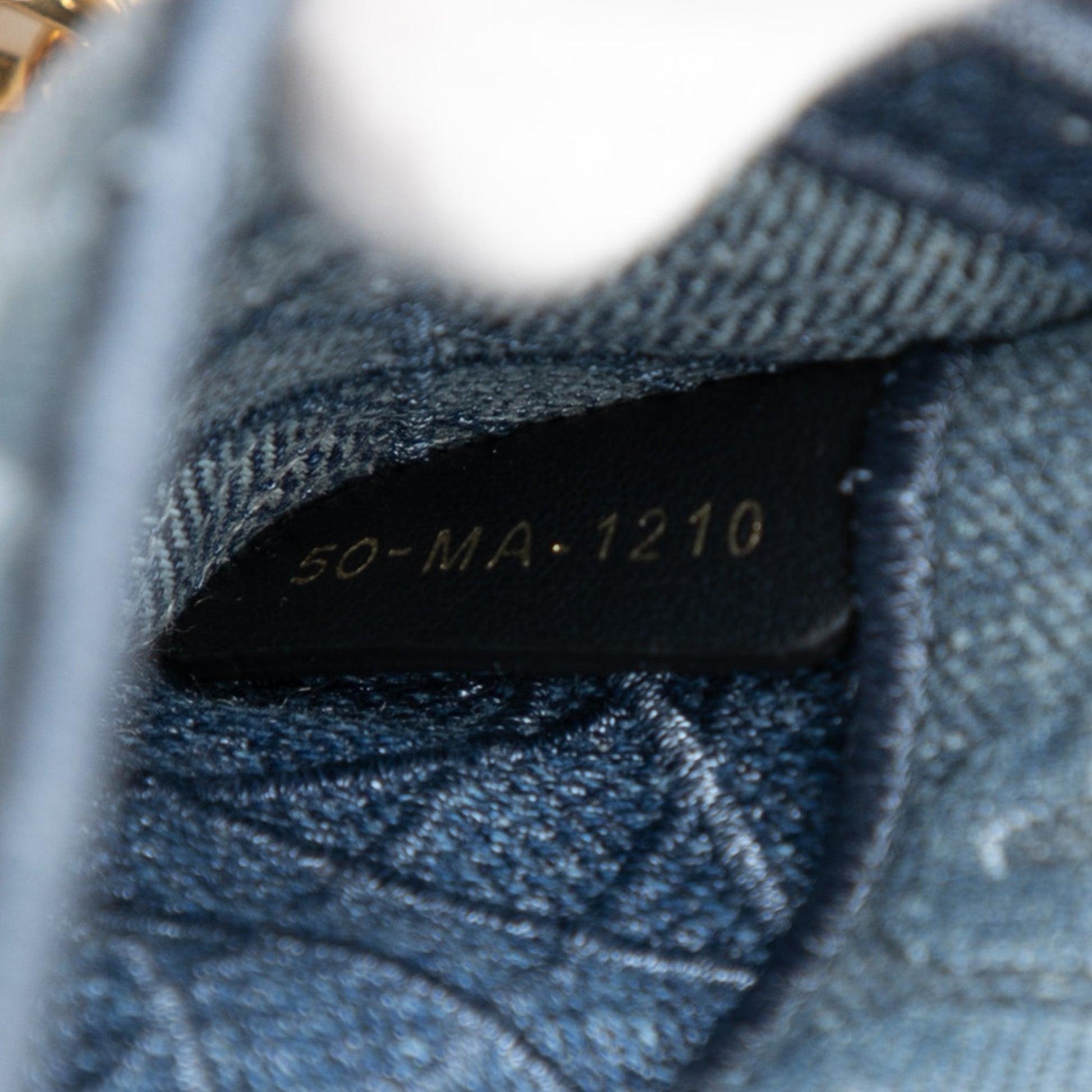 Dior Small Embroidered Denim Cannage Caro Bag