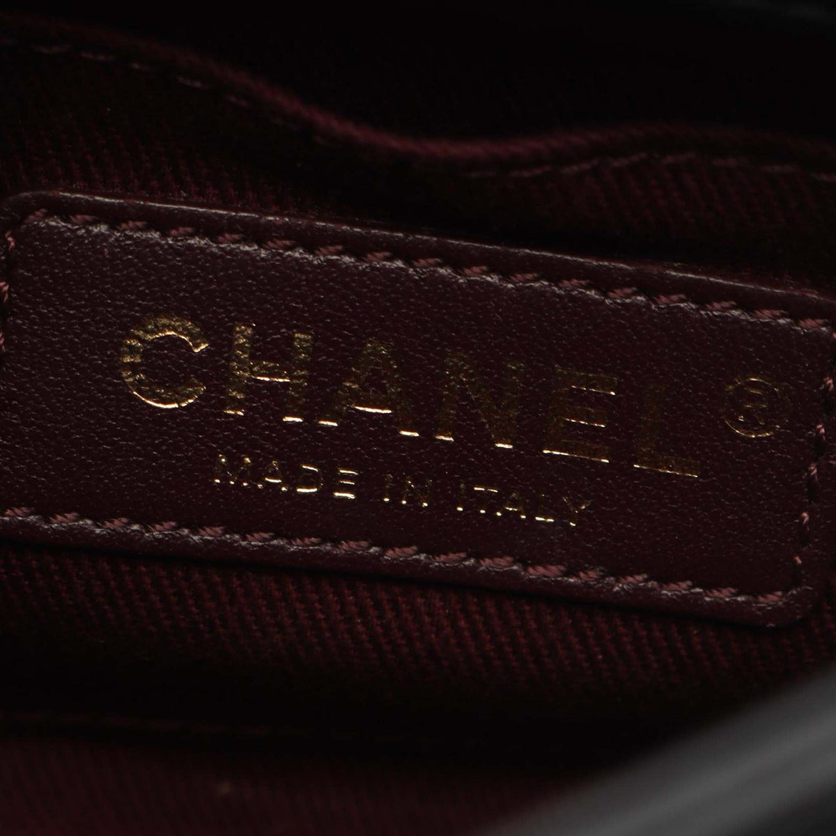 Chanel CC Stitched Calfskin Chain Flap