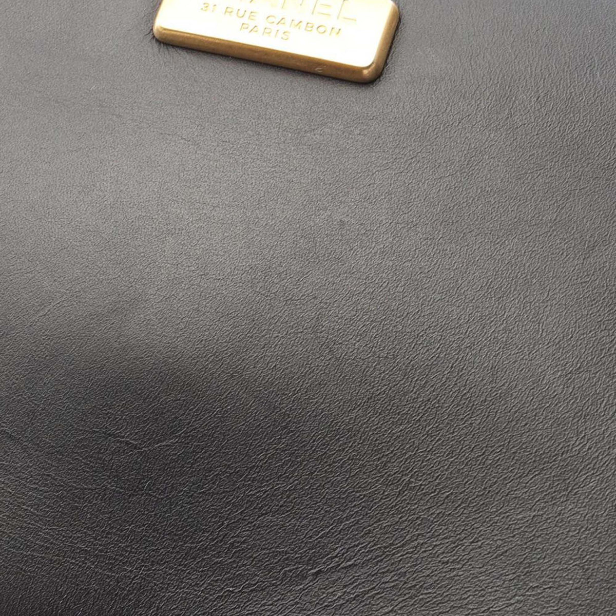 Chanel CC Stitched Calfskin Chain Flap