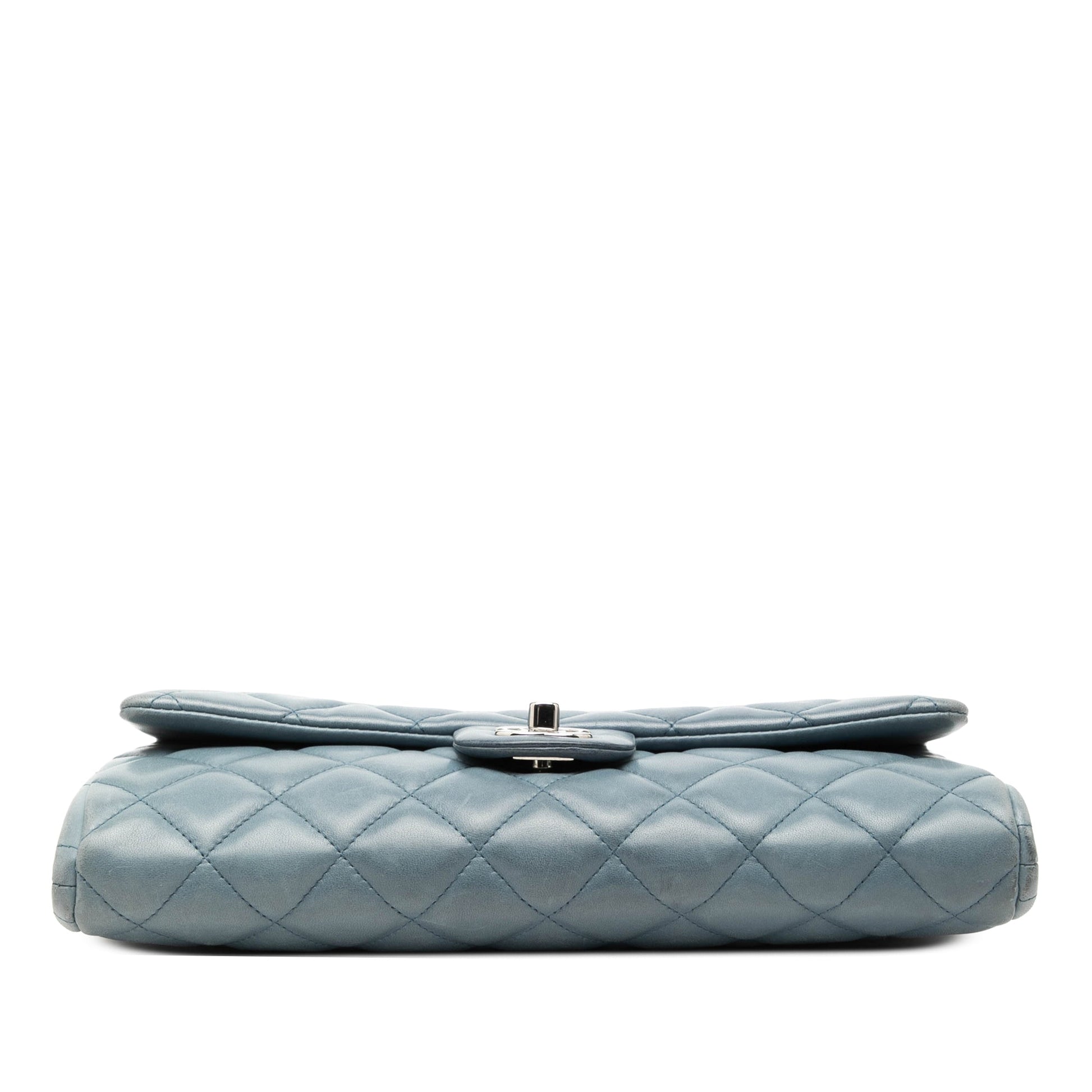 Chanel CC Quilted Lambskin Flap Clutch with Chain