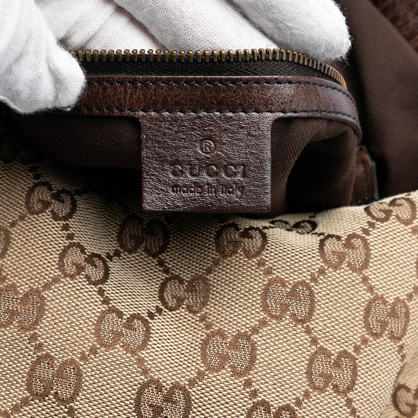 Large GG Canvas Jockey Hobo